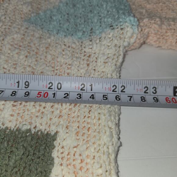 Vtg Mervyns Partners Women 1X Knit Sweater Chunky 3D Pastel Abstract Dragon 80s - Picture 10 of 11